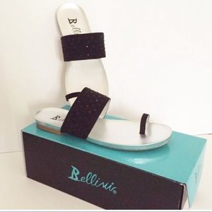 Bellini - Black Sandals with rhinestones - 8.5
